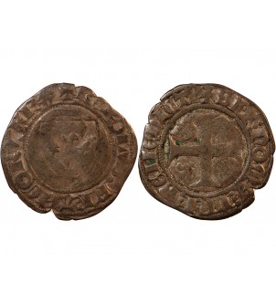 CHARLES VI - BLANC GUENAR 1380 / 1422 TOURNAI 2
