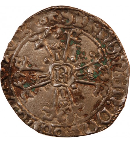 DUCHE DE BRETAGNE, FRANCOIS II - GROS A L'ECU 1458 / 1488 RENNES