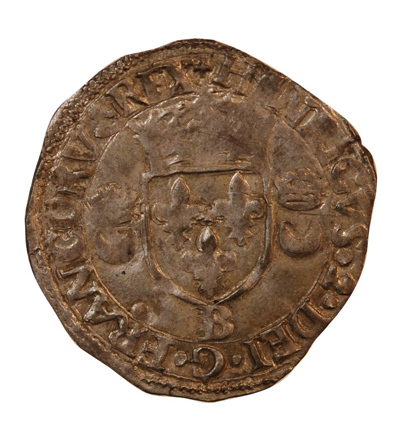 HENRI II - DOUZAIN AUX CROISSANTS 1549 B ROUEN