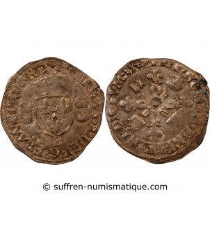 HENRI II - DOUZAIN AUX CROISSANTS 1549 B ROUEN