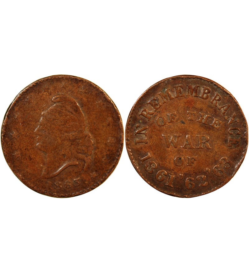 USA - JETON CUIVRE 1863 - REMEMBRANCE OF THE WAR