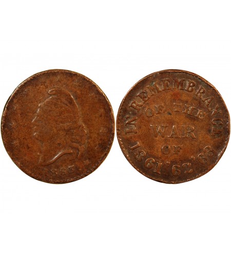 USA - JETON CUIVRE 1863 - REMEMBRANCE OF THE WAR