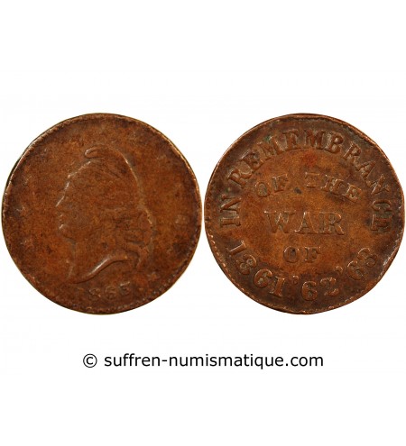 USA - JETON CUIVRE 1863 - REMEMBRANCE OF THE WAR