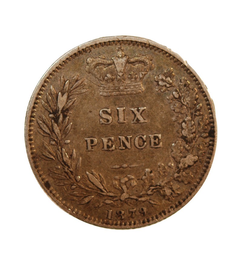 GRANDE-BRETAGNE, VICTORIA - 6 PENCE ARGENT 1879