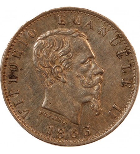 ITALIE, VICTOR EMMANUEL II - 20 CENTESIMI ARGENT 1863 M MILAN