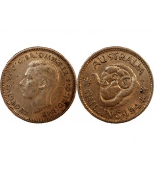 AUSTRALIE, GEORGES VI - SHILLING ARGENT 1944 2