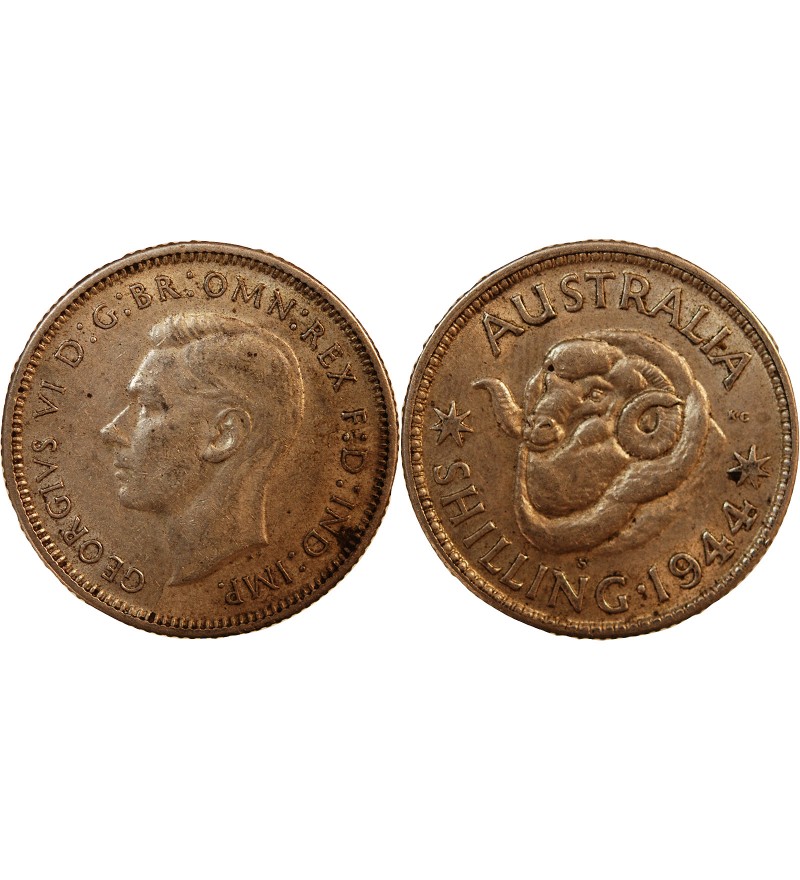 AUSTRALIE, GEORGES VI - SHILLING ARGENT 1944