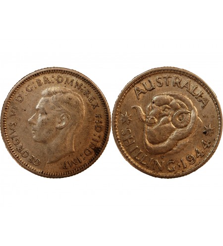 AUSTRALIE, GEORGES VI - SHILLING ARGENT 1944