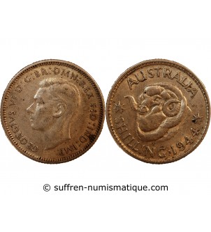 AUSTRALIE, GEORGES VI - SHILLING ARGENT 1944