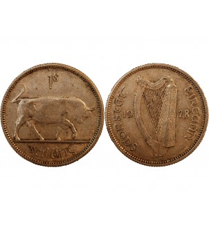 IRLANDE - 1 SCILLING ARGENT 1928 2