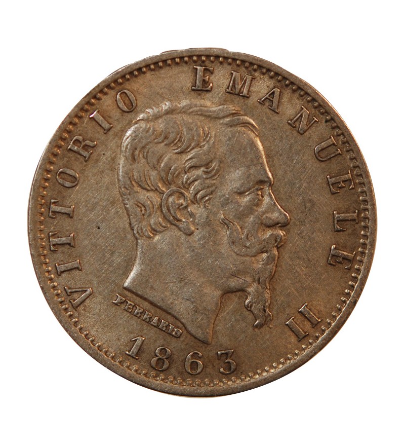 ITALIE, VICTOR EMMANUEL II - 20 CENTESIMI ARGENT 1863 M MILAN