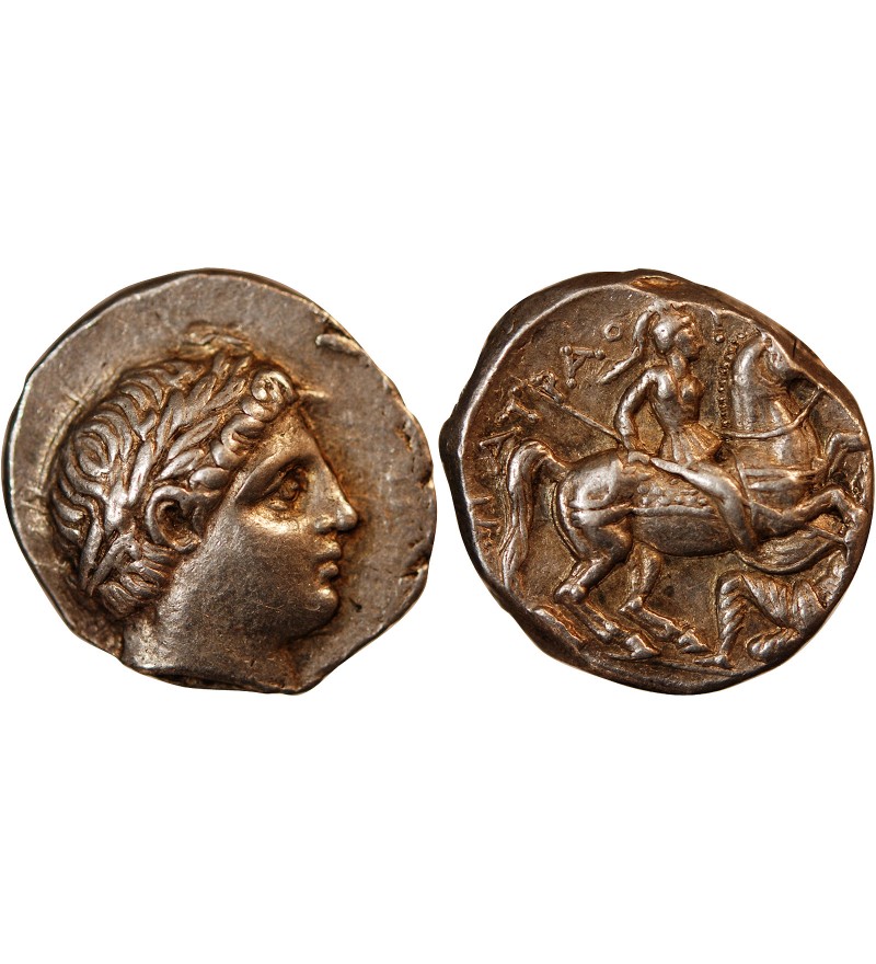 ROYAUME DE PEONIE, PATRAOS - TETRADRACHME ARGENT 335 / 315 AV JC