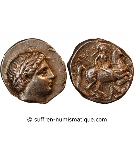 ROYAUME DE PEONIE, PATRAOS - TETRADRACHME ARGENT 335 / 315 AV JC