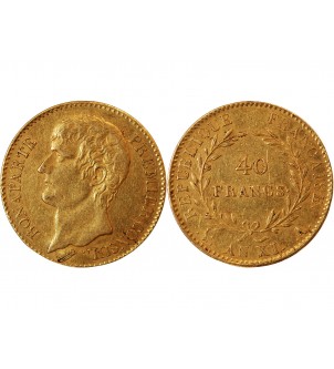 BONAPARTE Ier CONSUL﻿ - 40 FRANCS OR AN XI A PARIS﻿﻿ 2