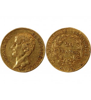 BONAPARTE 1er CONSUL﻿ - 20 FRANCS OR AN 12 A PARIS﻿ 2