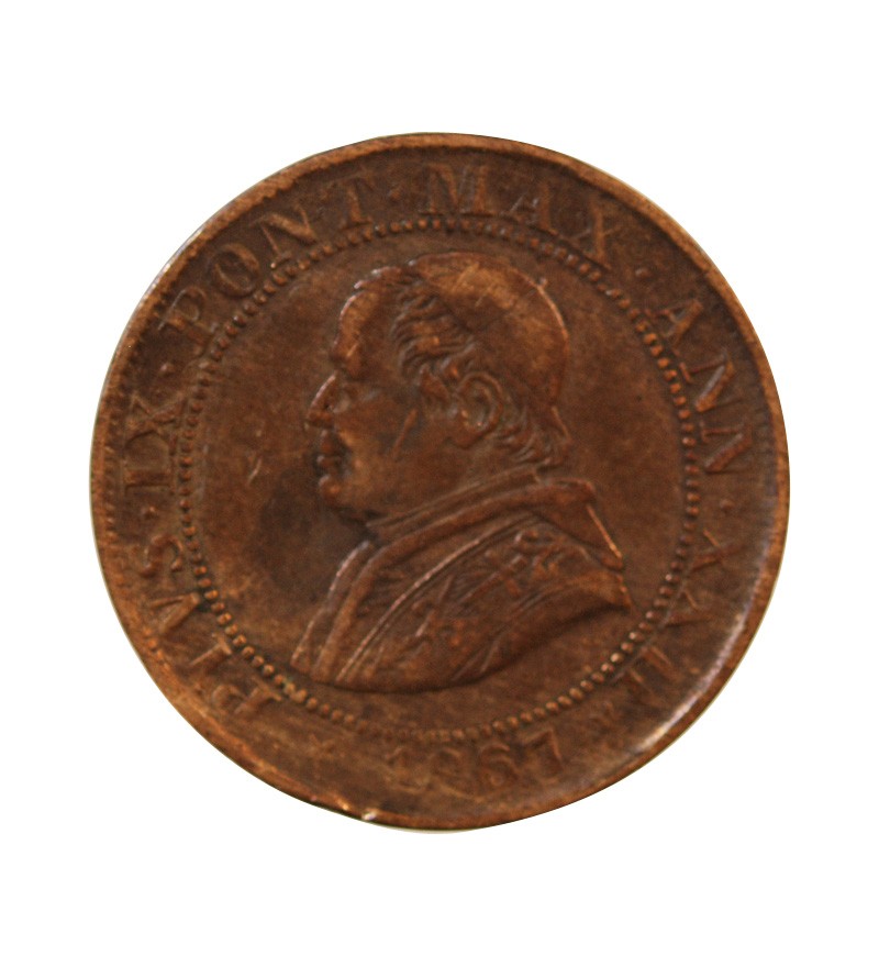 VATICAN, PIE IX - 1/2 SOLDO 1867 ROME