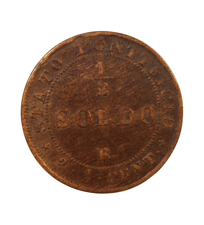 VATICAN, PIE IX - 1/2 SOLDO 1867 ROME