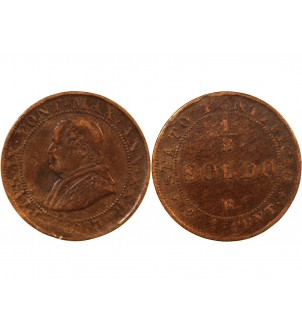 VATICAN, PIE IX - 1/2 SOLDO 1867 ROME 2