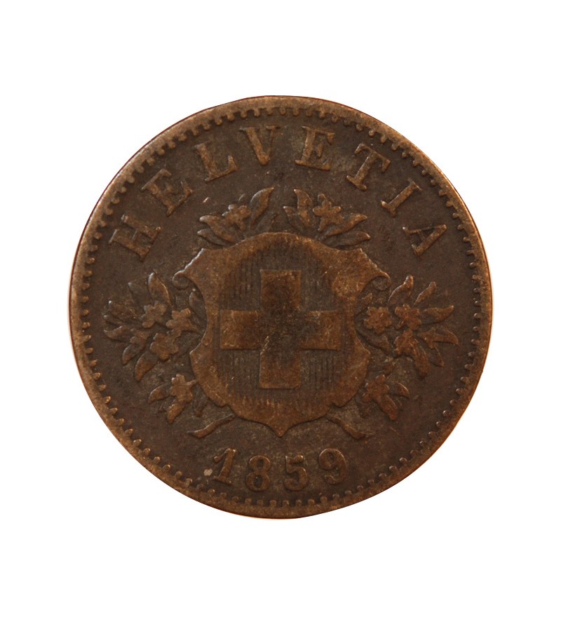 SUISSE - 20 CENTIMES 1859 B BERNE - ECUSSON