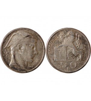 BELGIQUE, PRINCE CHARLES - 50 FRANCS ARGENT 1951 2