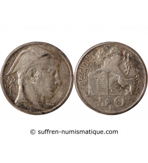 BELGIQUE, PRINCE CHARLES - 50 FRANCS ARGENT 1951