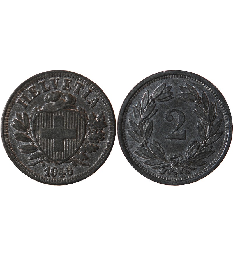 SUISSE - 2 RAPPEN 1946 B BERNE - ECUSSON