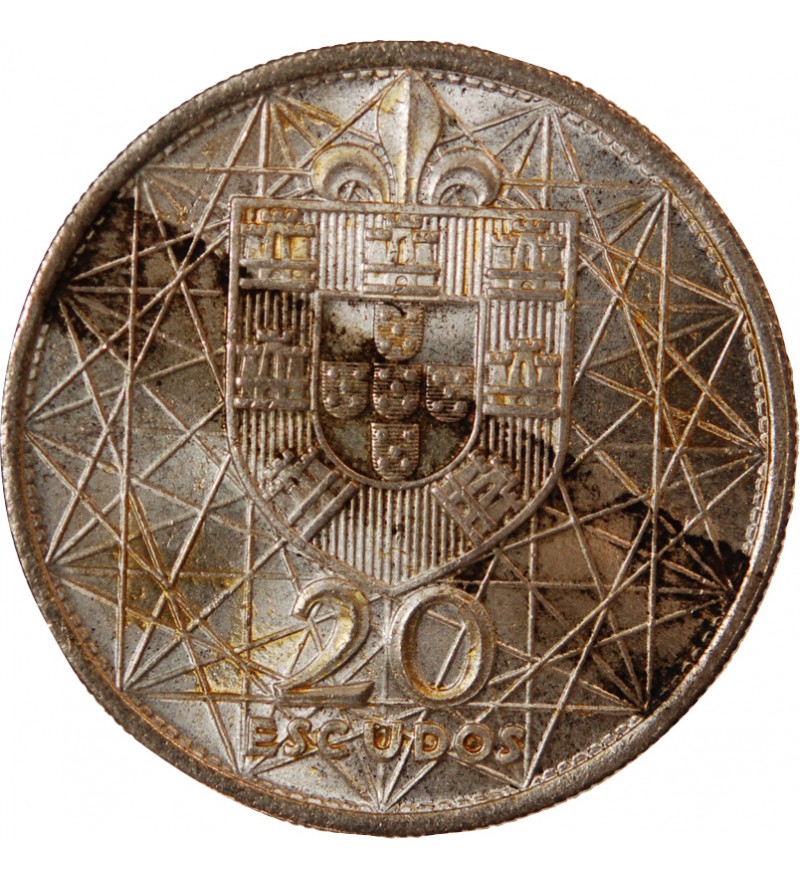 PORTUGAL - 20 ESCUDOS ARGENT 1966 - PONT SALAZAR