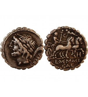 MEMMIA - DENIER SERRATUS ARGENT 106 AV JC ROME 2