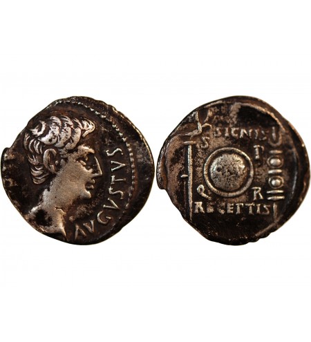 AUGUSTE - DENIER ARGENT 19 AV JC COLONIA PATRICIA