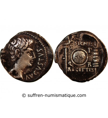 AUGUSTE - DENIER ARGENT 19 AV JC COLONIA PATRICIA