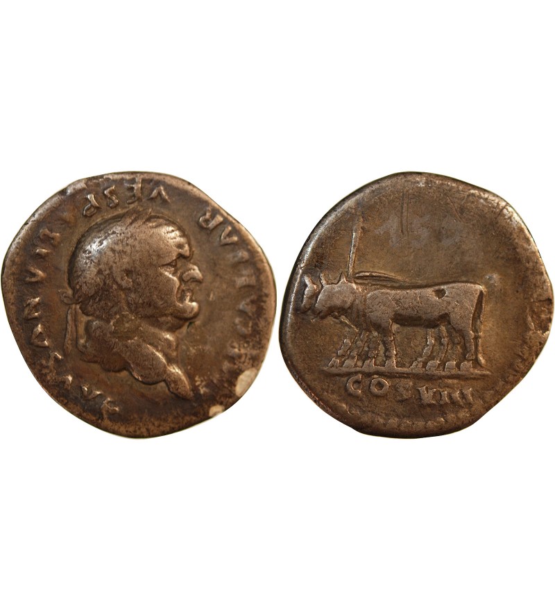 VESPASIEN - DENIER ARGENT 77 / 78 ROME