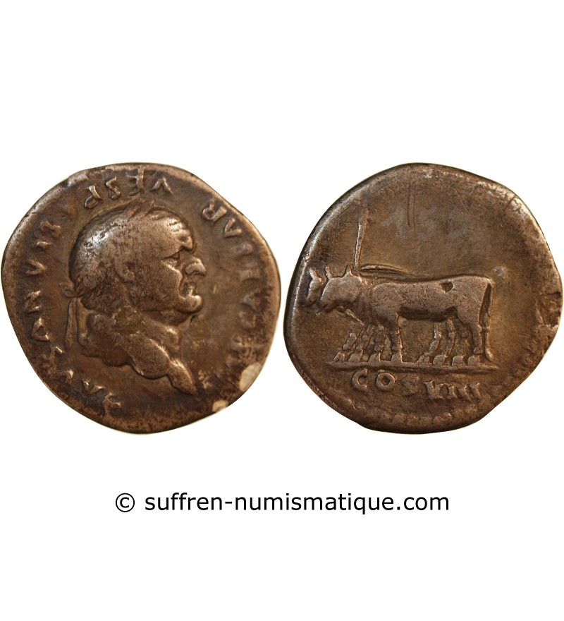 VESPASIEN - DENIER ARGENT 77 / 78 ROME