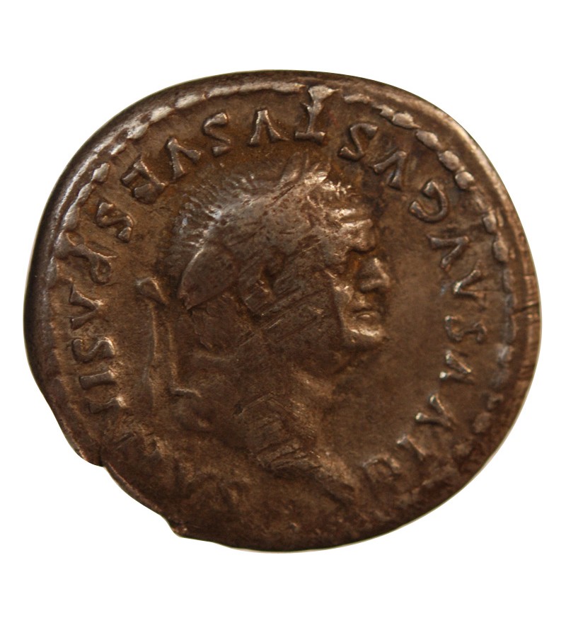 VESPASIEN, FRAPPE SOUS TITUS - DENIER ARGENT 80 ROME