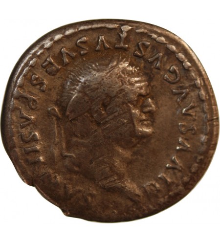VESPASIEN, FRAPPE SOUS TITUS - DENIER ARGENT 80 ROME