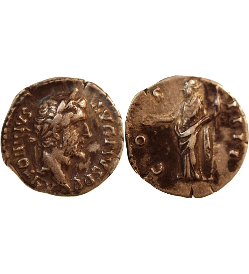 ANTONIN LE PIEUX - DENIER ARGENT 147 ROME