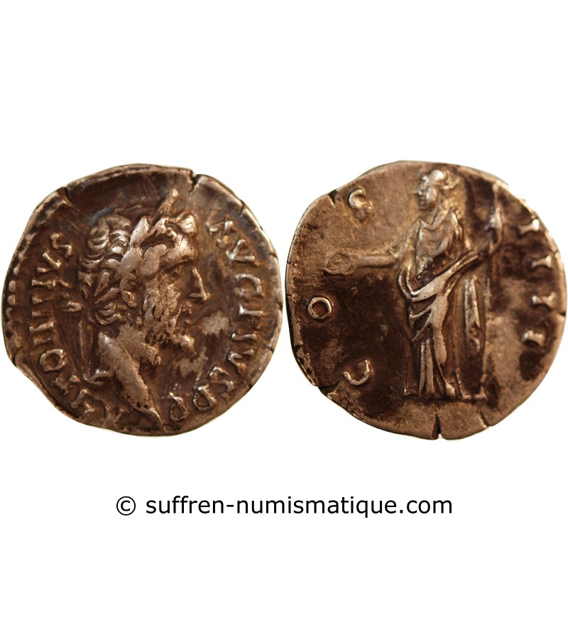 ANTONIN LE PIEUX - DENIER ARGENT 147 ROME