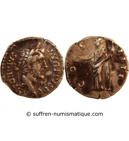 ANTONIN LE PIEUX - DENIER ARGENT 147 ROME