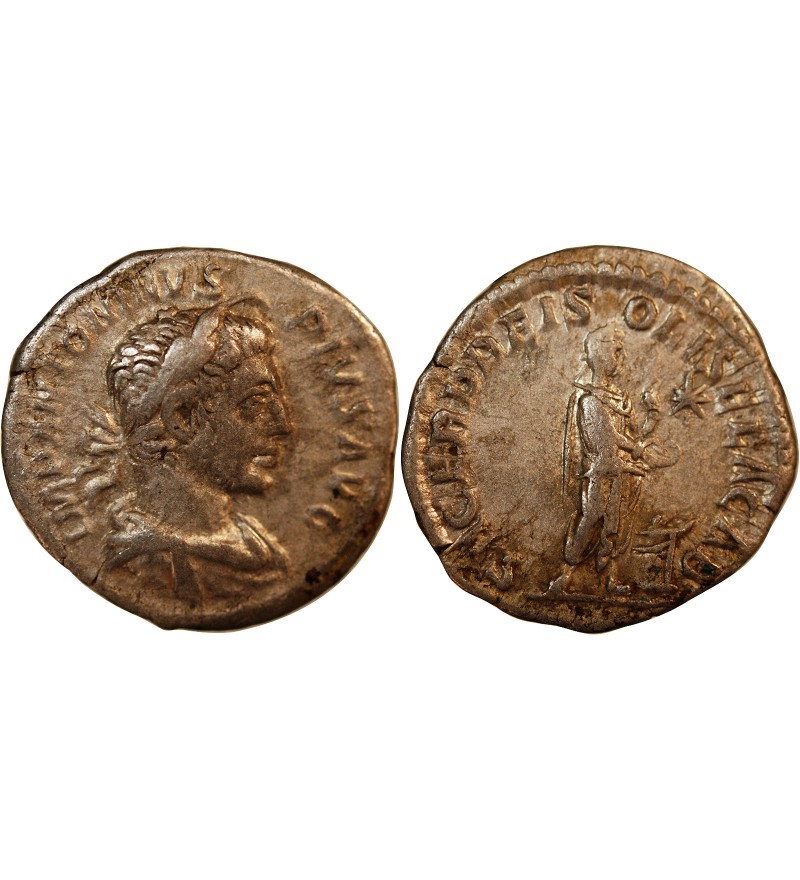 ELAGABAL - DENIER ARGENT 221 / 222 ROME