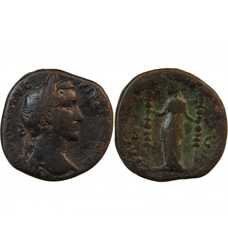 ANTONIN LE PIEUX - SESTERCE 155 / 156 ROME