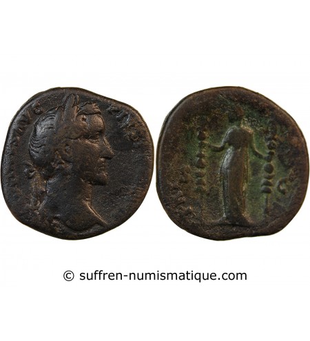 ANTONIN LE PIEUX - SESTERCE 155 / 156 ROME