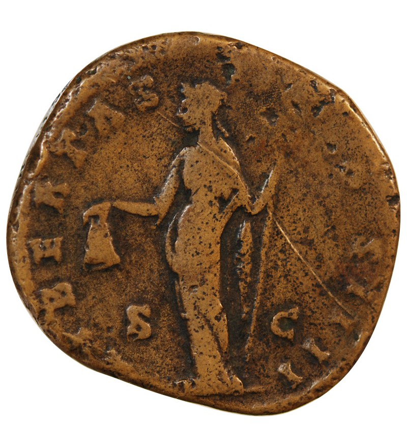 ANTONIN LE PIEUX - SESTERCE 154 / 155 ROME