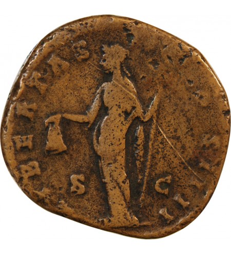 ANTONIN LE PIEUX - SESTERCE 154 / 155 ROME