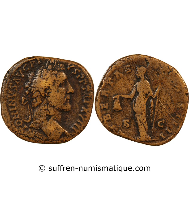 ANTONIN LE PIEUX - SESTERCE 154 / 155 ROME