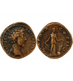 MARC AURELE - SESTERCE 155 / 156 ROME 2