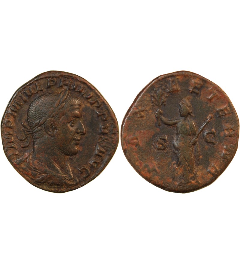 PHILIPPE Ier L'ARABE - SESTERCE 244 ROME