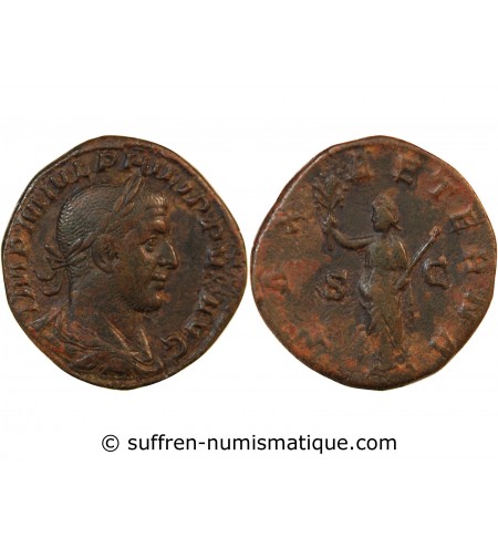 PHILIPPE Ier L'ARABE - SESTERCE 244 ROME
