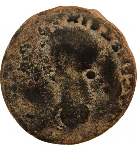 TIBERE - SESTERCE 14 / 15 COLONIA ROMULA - DIVIN AUGUSTE ET LIVIE