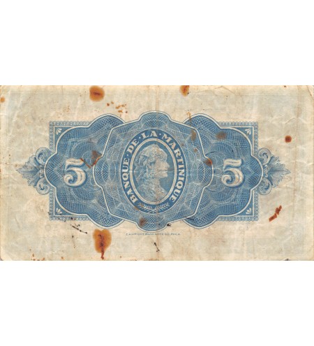 MARTINIQUE - 5 FRANCS (1942) - SÉRIE C.50