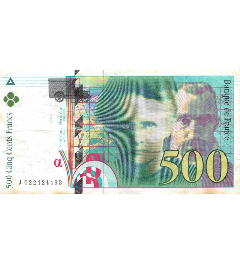 FRANCE, PIERRE ET MARIE CURIE - 500 FRANCS 1994 - SÉRIES VARIÉES - TB