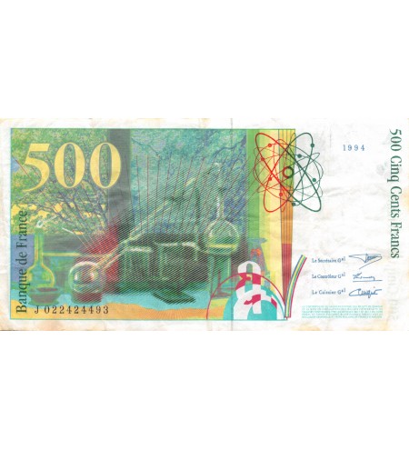 FRANCE, PIERRE ET MARIE CURIE - 500 FRANCS 1994 - SÉRIES VARIÉES - TB